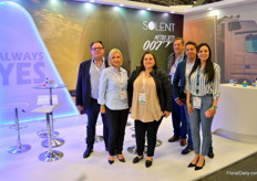 Simon Milne, president of Solent freight services, together with his team and some visitors.